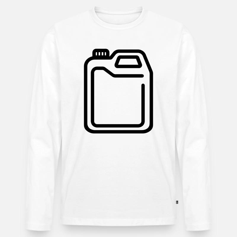 Kanister - Männer Premium Bio Langarmshirt - Weiß