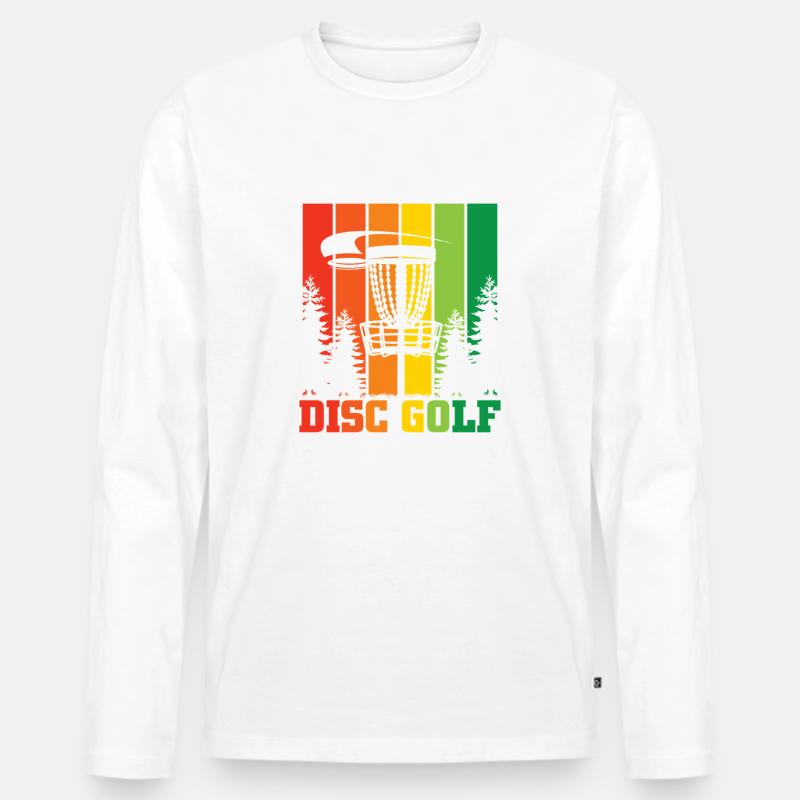 Disc Golf Geschenke Discgolf - Männer Premium Bio Langarmshirt - Weiß