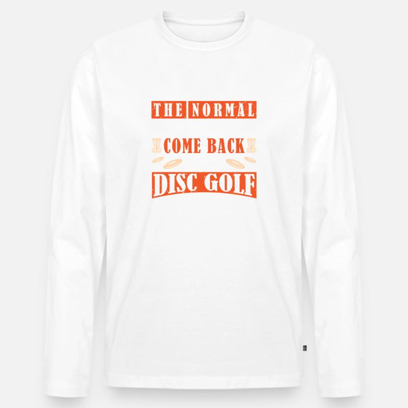 Disc Golf Geschenke Discgolf - Männer Premium Bio Langarmshirt - Weiß