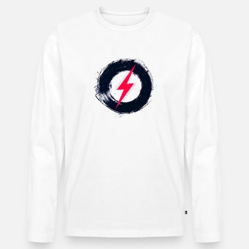 Digital Freedom - Retro Future Art - Männer Premium Bio Langarmshirt - Weiß