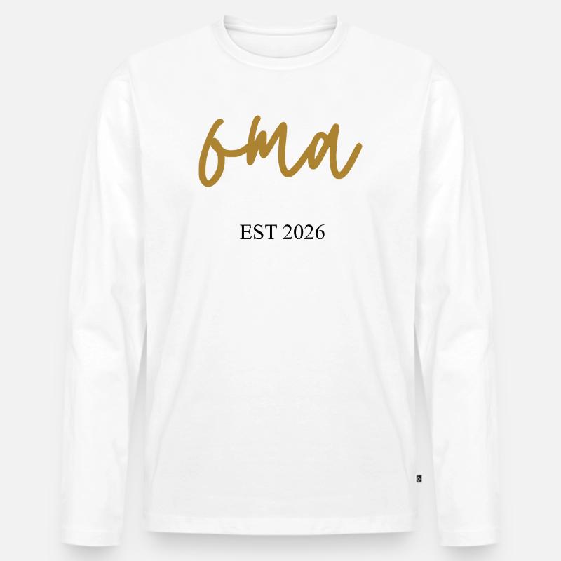 oma est 2026 - Männer Premium Bio Langarmshirt - Weiß