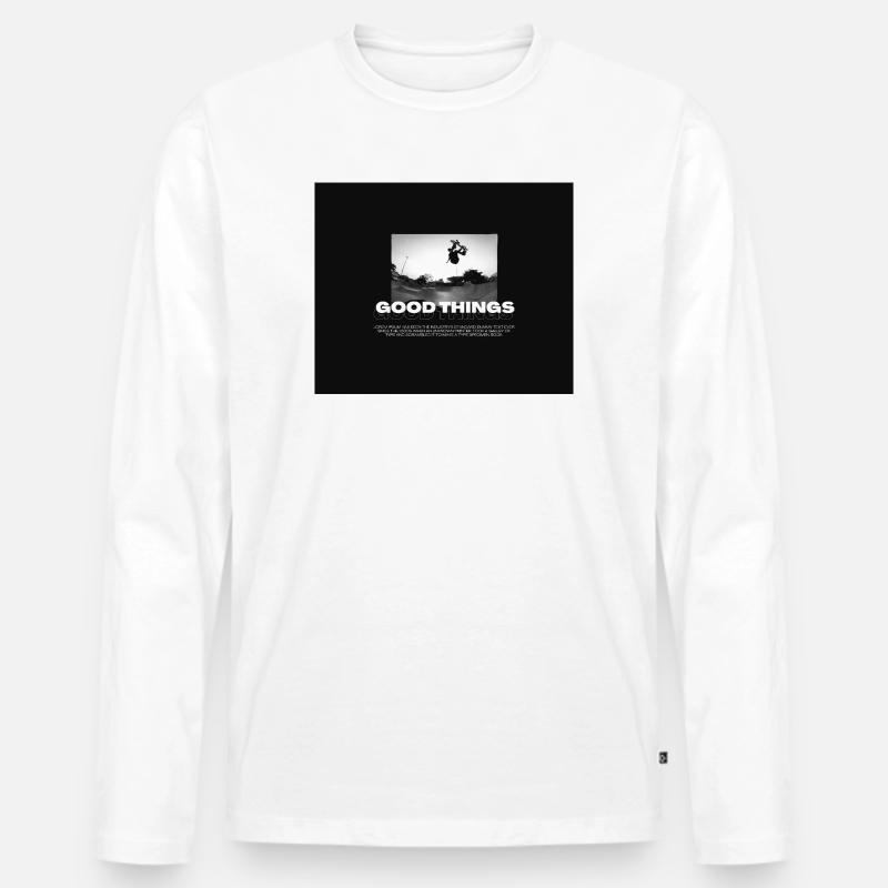 Good_Things - Männer Premium Bio Langarmshirt - Weiß