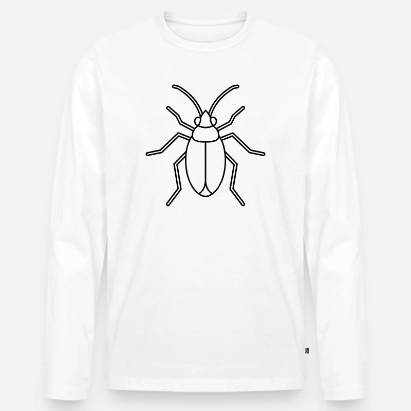 Blattlaus - Männer Premium Bio Langarmshirt - Weiß