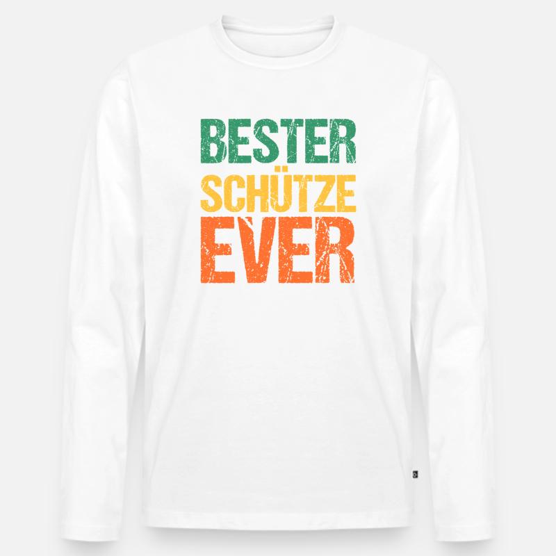 Jagd Jagen Waidmann Jäger - Männer Premium Bio Langarmshirt - Weiß