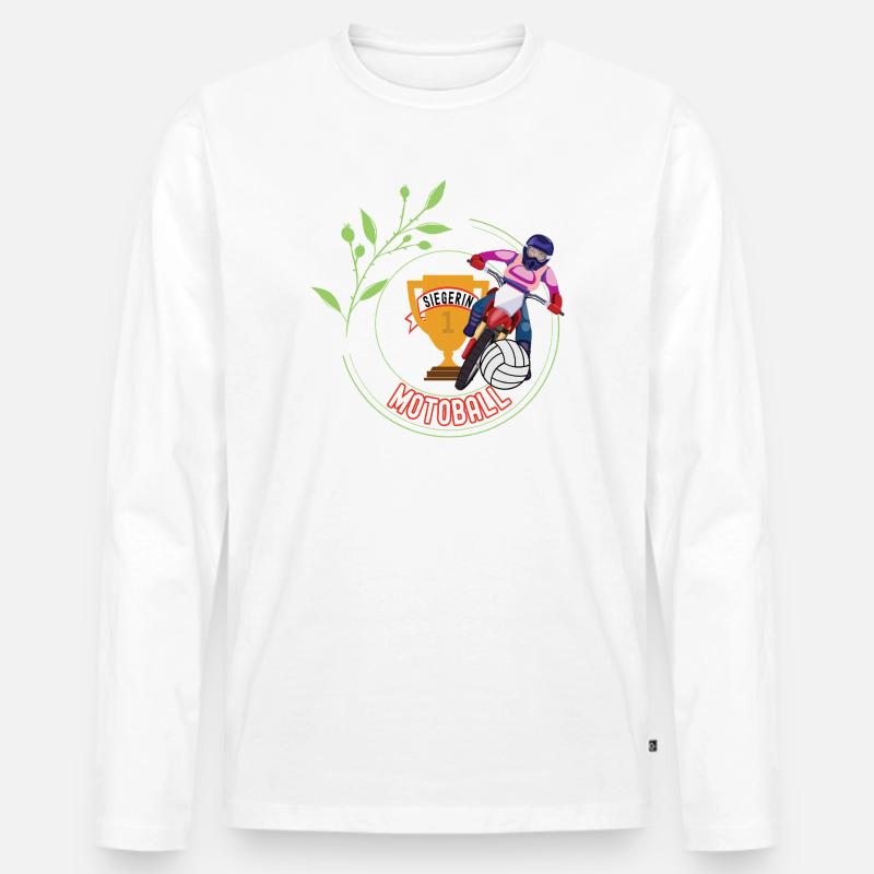 Motoball Siegerin Gewinner Turnier Meisterschaft - Männer Premium Bio Langarmshirt - Weiß