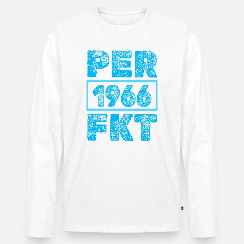 Perfektioniert 1966 - Männer Premium Bio Langarmshirt - Weiß