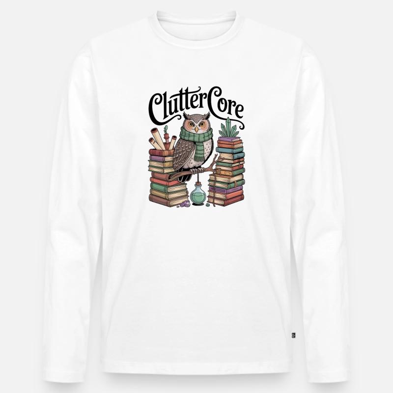 Cluttercore Enthusiast - Männer Premium Bio Langarmshirt - Weiß