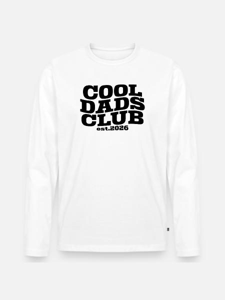 Cool Dads Club - Fars Dag Fars Gave - Premium økologisk langærmet T-shirt til mænd - hvid