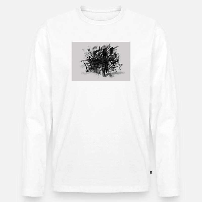 Knoten des Lärms - Männer Premium Bio Langarmshirt - Weiß