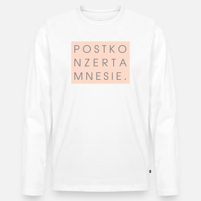 Postkonzertamnesie  - Männer Premium Bio Langarmshirt - Weiß
