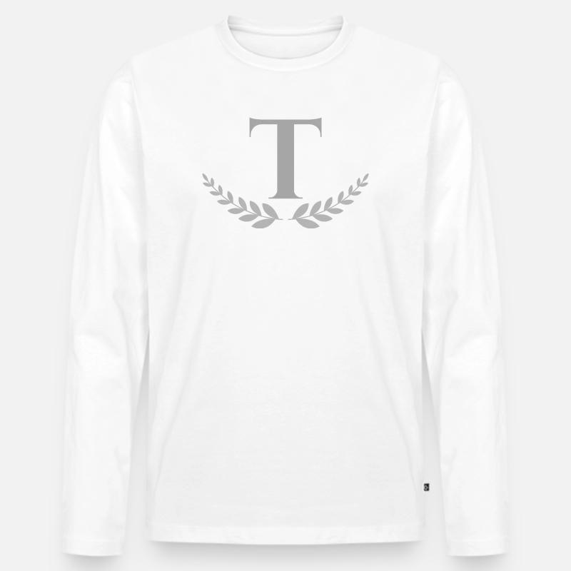 T - Männer Premium Bio Langarmshirt - Weiß