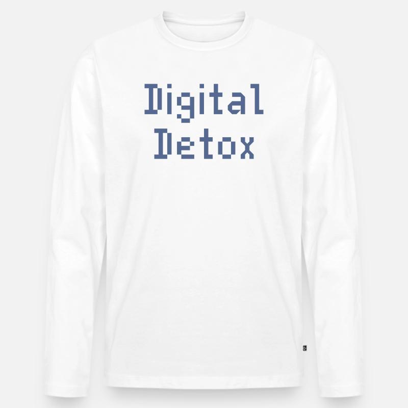 Pixel Grid Digital Toolkit - Männer Premium Bio Langarmshirt - Weiß