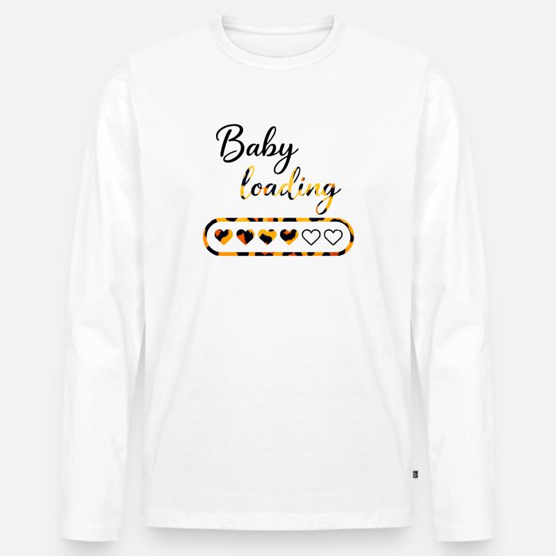 Leopard Loading baby - Männer Premium Bio Langarmshirt - Weiß