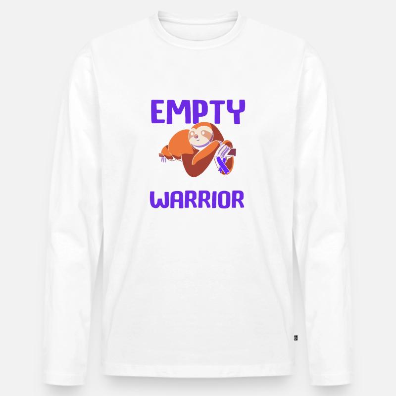 Fibromyalgie Fibro - Männer Premium Bio Langarmshirt - Weiß