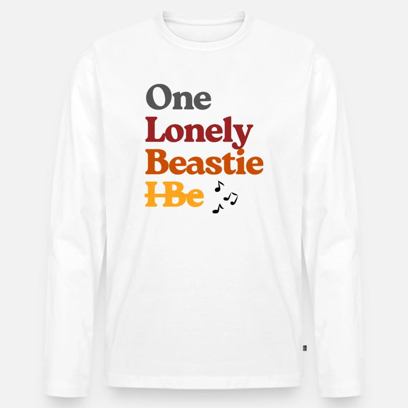 Ein einsames Biest-Tee Art - Männer Premium Bio Langarmshirt - Weiß