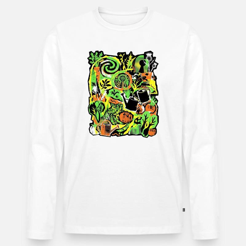 Permakultur Gärtner Gärtnerin - Männer Premium Bio Langarmshirt - Weiß