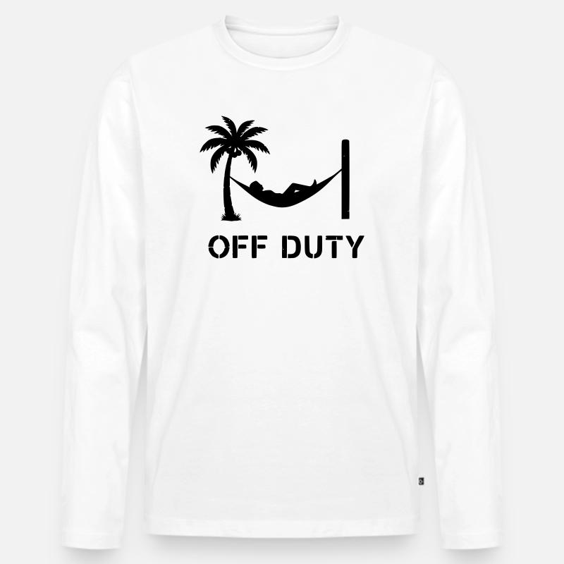 Hängematte Off Duty Feierabend - Männer Premium Bio Langarmshirt - Weiß
