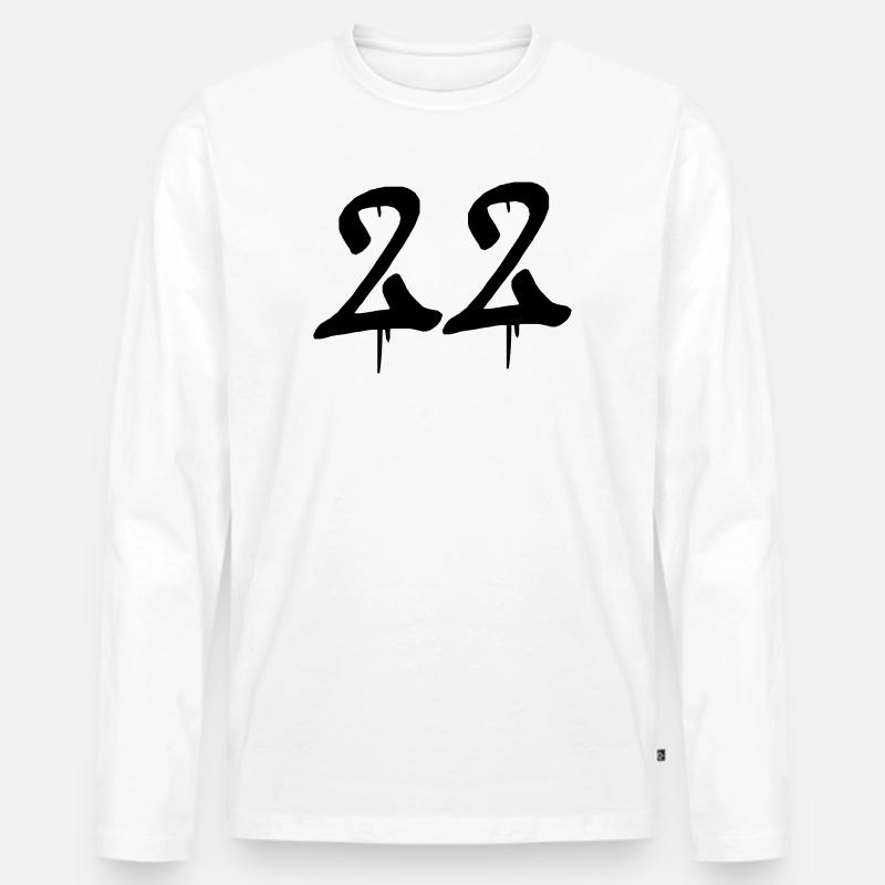 22_graffiti - Männer Premium Bio Langarmshirt - Weiß
