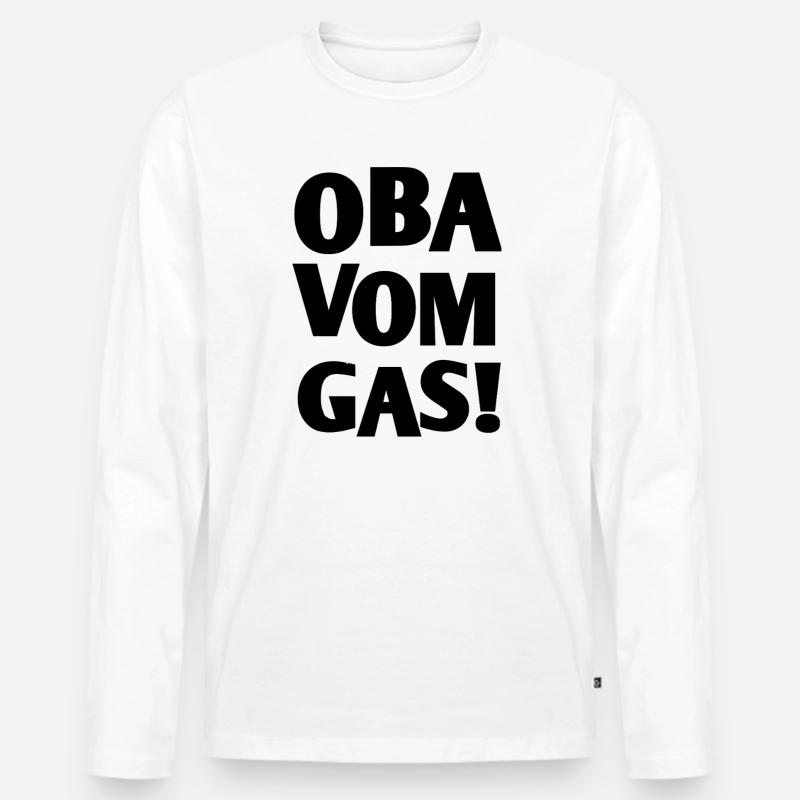 bayerischer spruch  - Männer Premium Bio Langarmshirt - Weiß