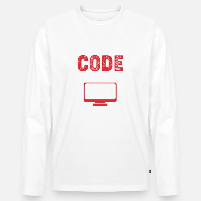 Medizin Coder - Männer Premium Bio Langarmshirt - Weiß