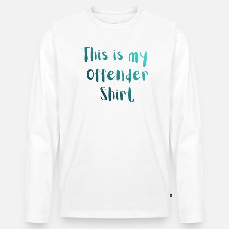 Das ist mein Straftäter-Hemd - Männer Premium Bio Langarmshirt - Weiß