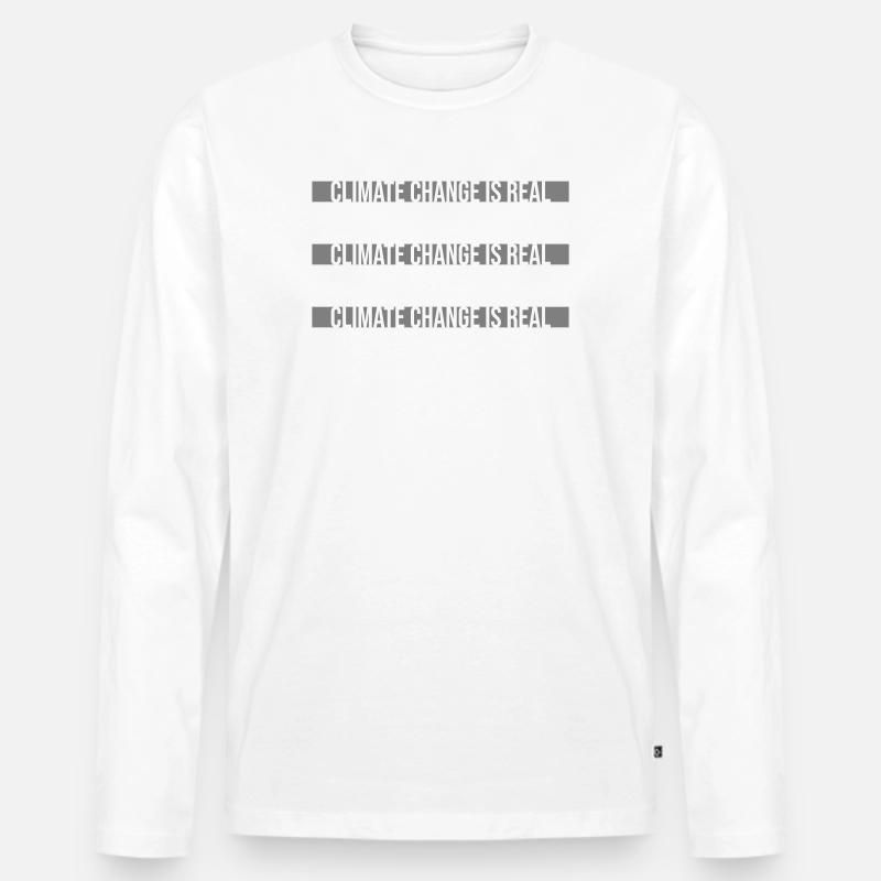 Climate Change Is Real Klimawandel Wissenschaft - Männer Premium Bio Langarmshirt - Weiß