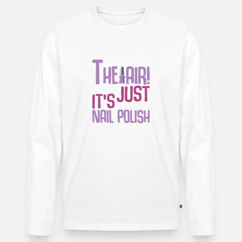 Nageldesigner Nageldesignerin Kosmetik Nagelstudio - Männer Premium Bio Langarmshirt - Weiß