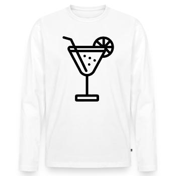 cocktail - Men's Premium Organic Long Sleeve Shirt - white - Front - Nico (187cm)