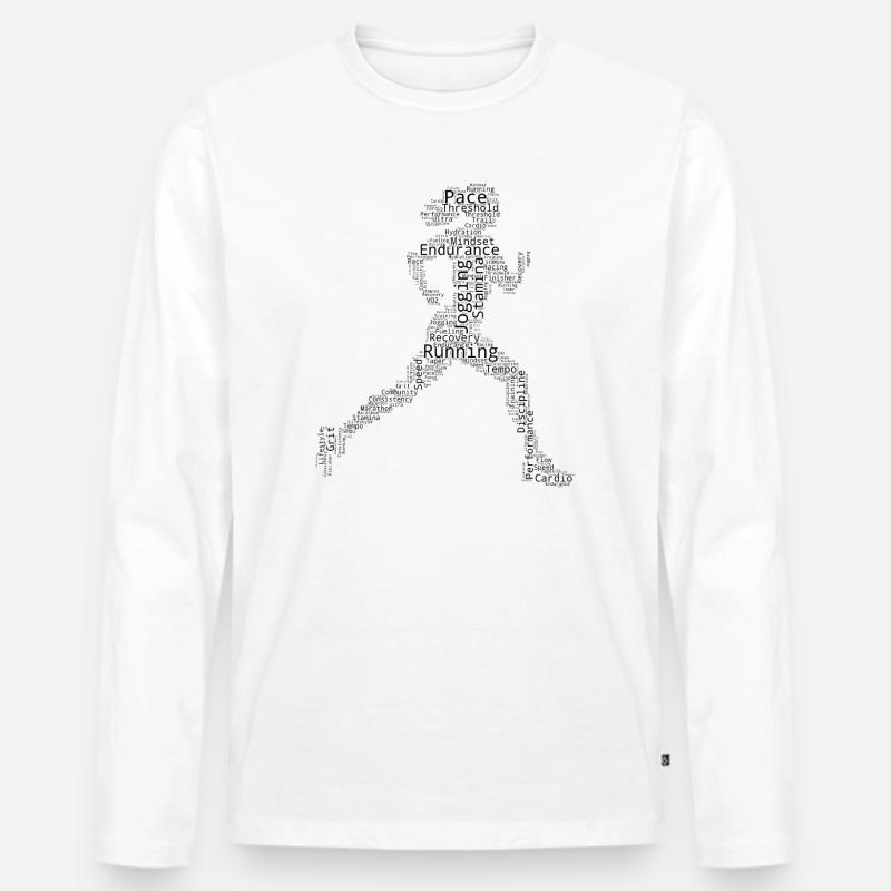 Geschenkidee für eine Running mit Running - Männer Premium Bio Langarmshirt - Weiß