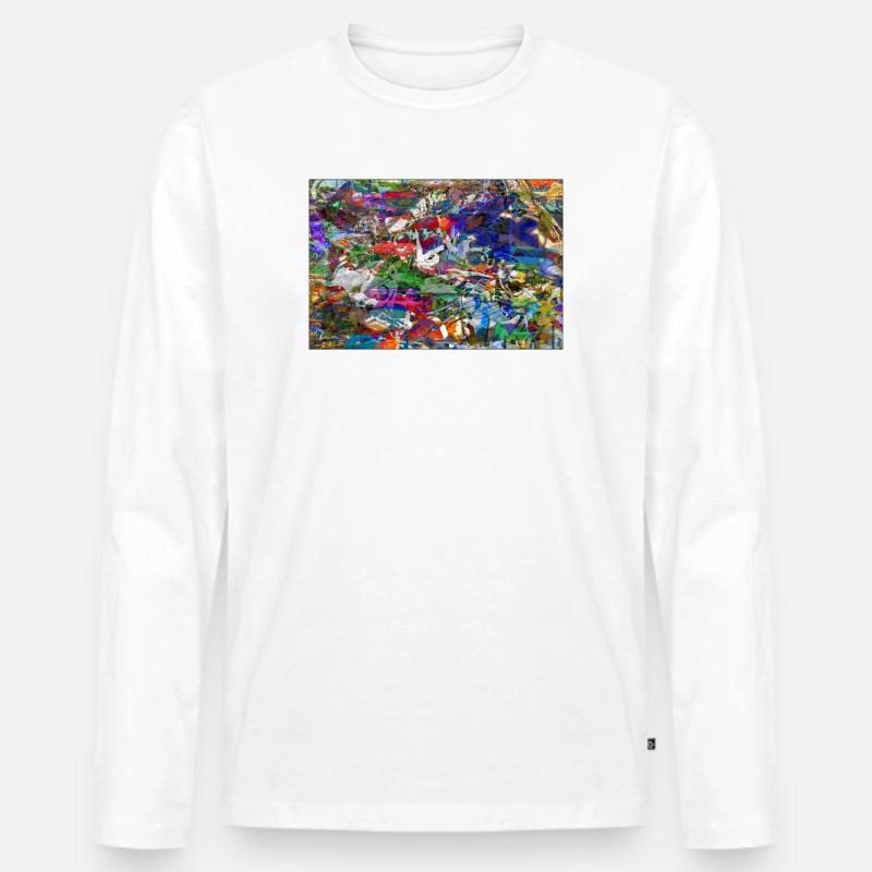 jklajggejrdatschj - Männer Premium Bio Langarmshirt - Weiß