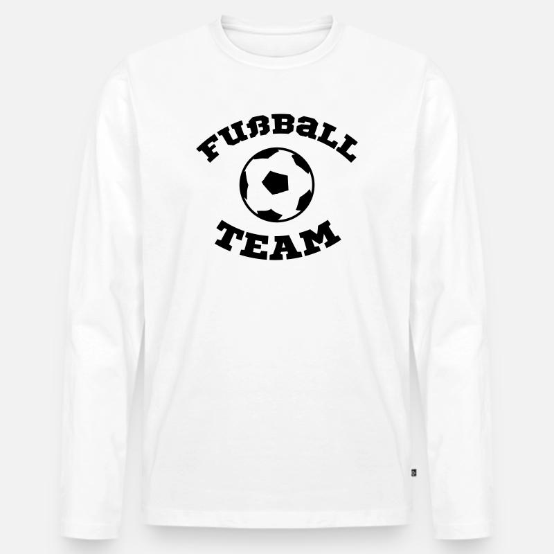Fußball Team - Männer Premium Bio Langarmshirt - Weiß