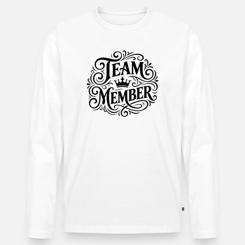 Team Member - Männer Premium Bio Langarmshirt - Weiß