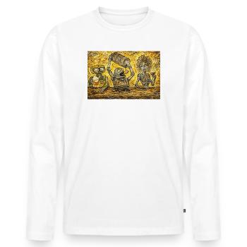 Bar der verlorenen Schrauben - Männer Premium Bio Langarmshirt - Weiß - Vorne - Nico (187cm)