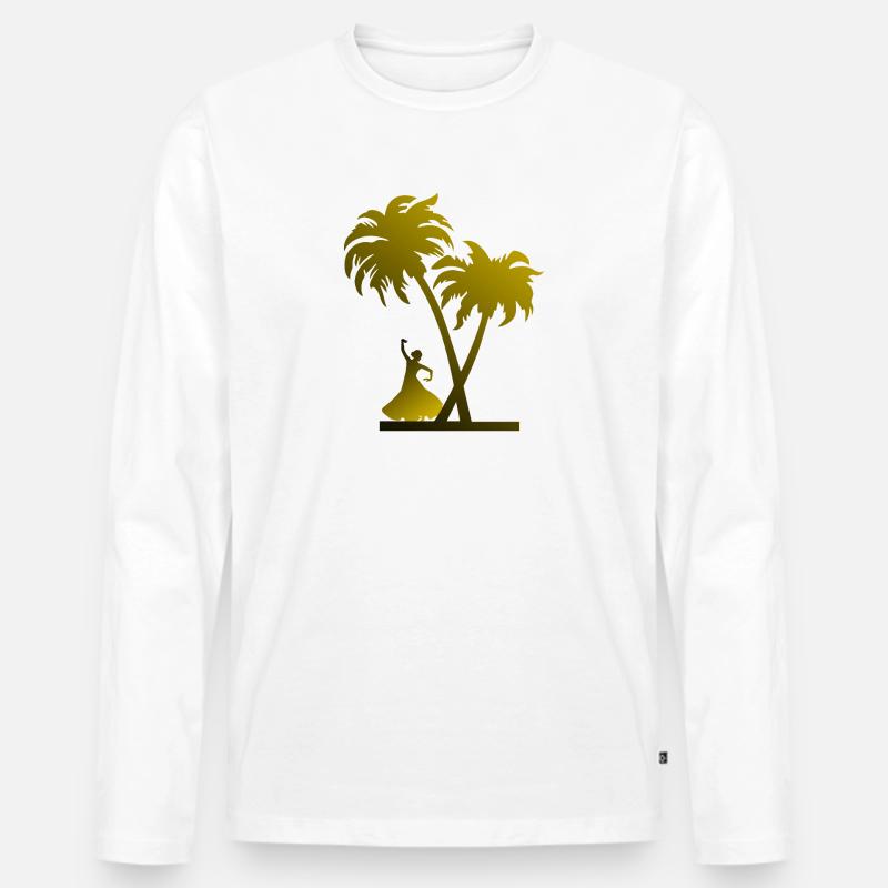 Tanzen - Männer Premium Bio Langarmshirt - Weiß