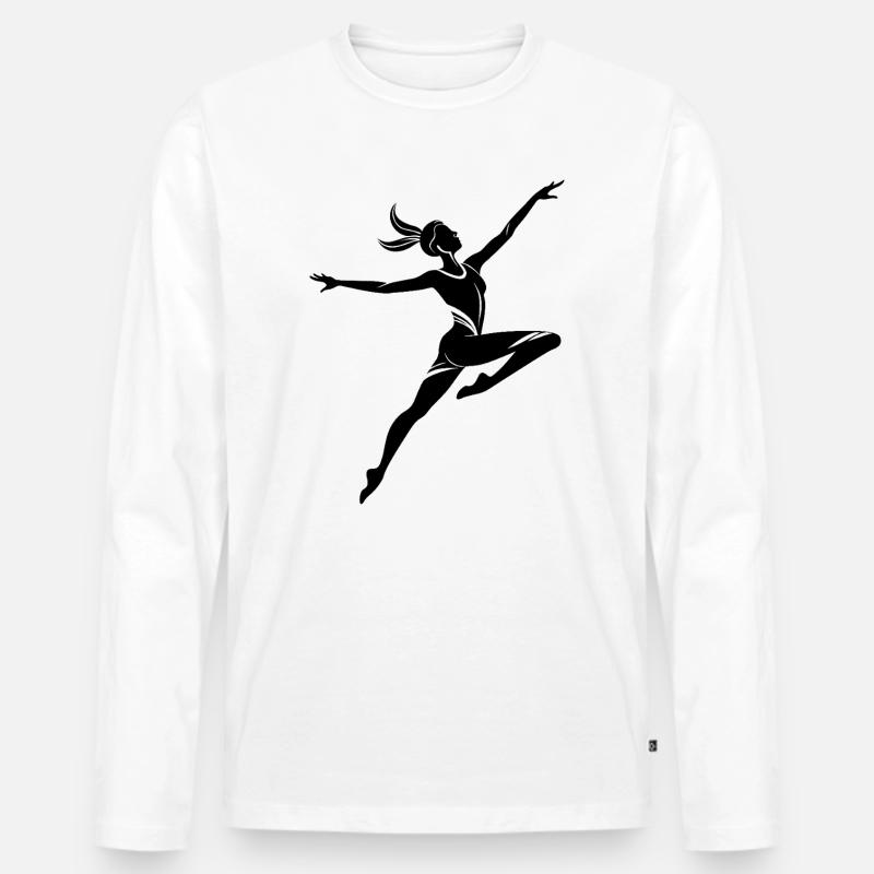 Turnerin - Männer Premium Bio Langarmshirt - Weiß