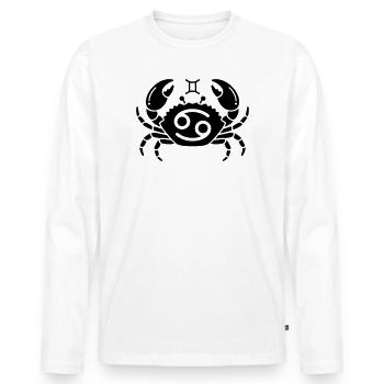 Constellation Crab - Men's Premium Organic Long Sleeve Shirt - white - Front - Nico (187cm)
