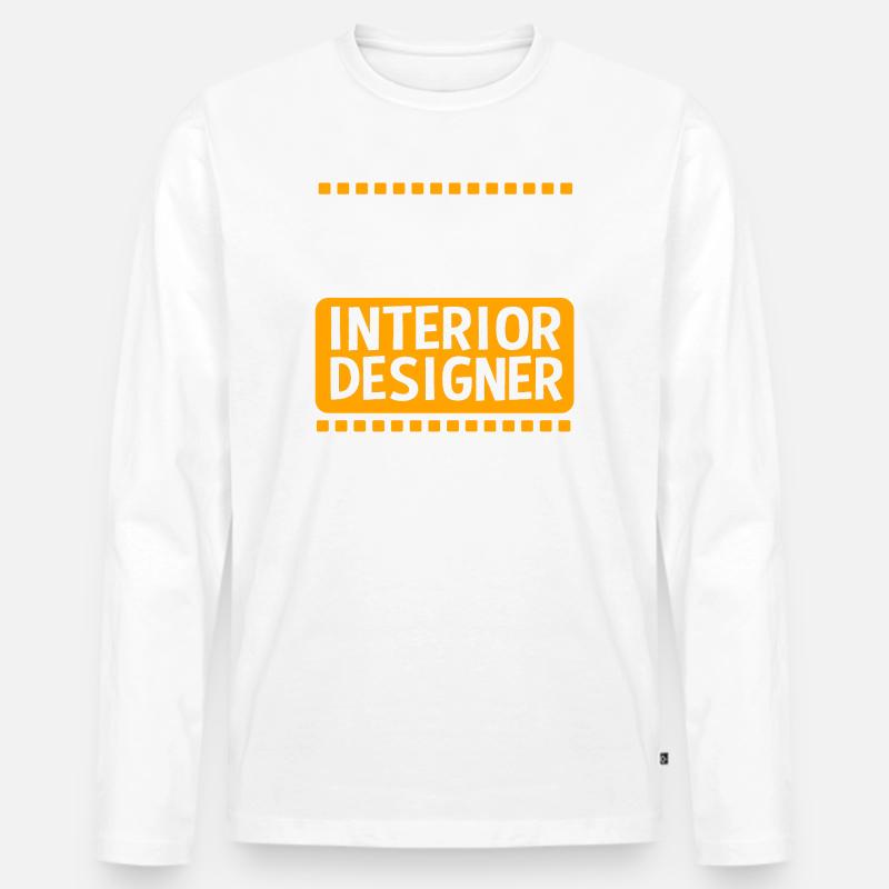 Architecte architecte Designer d’intérieur - T-shirt manches longues Premium bio Homme - blanc