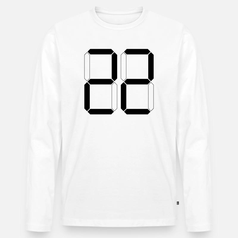NUMMER 22 Zweiundzwanzig Geschenk Digital - Männer Premium Bio Langarmshirt - Weiß