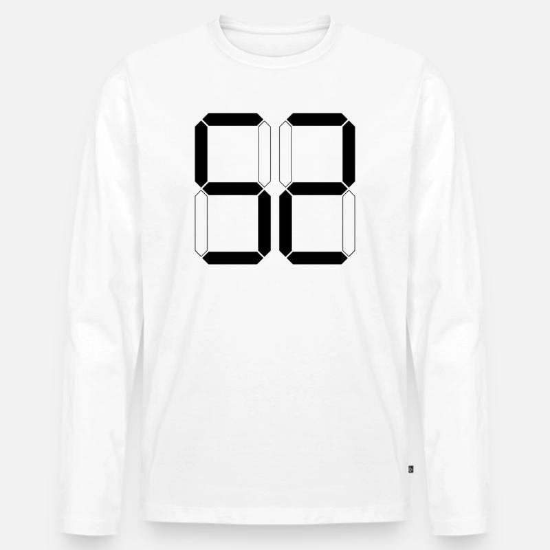 NUMMER 52 Zweiundfünfzig Geschenk Digital - Männer Premium Bio Langarmshirt - Weiß
