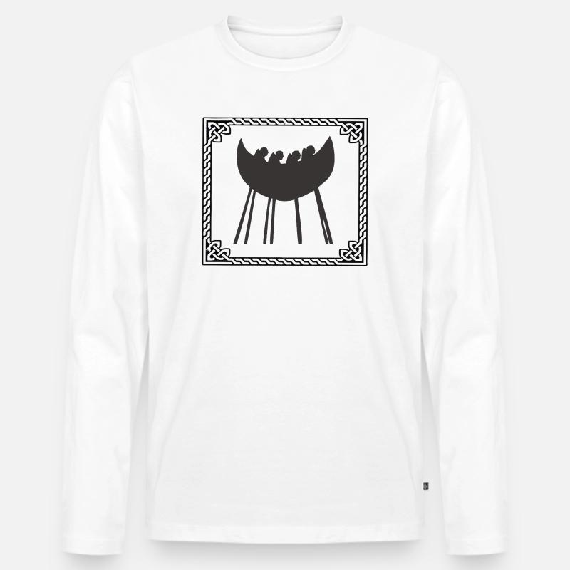 Caherciveen-Boot - Männer Premium Bio Langarmshirt - Weiß