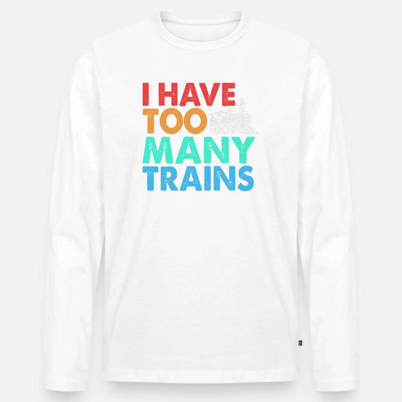 Modelleisenbahn Modellbau Modellbauer - Männer Premium Bio Langarmshirt - Weiß