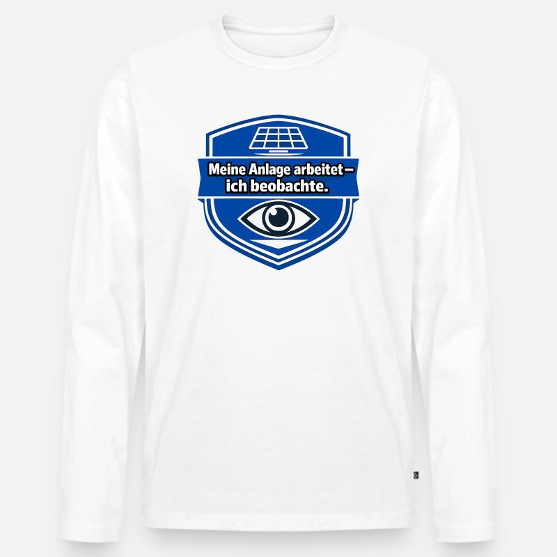 Solarenergie, Erneuerbare Energie - Männer Premium Bio Langarmshirt - Weiß
