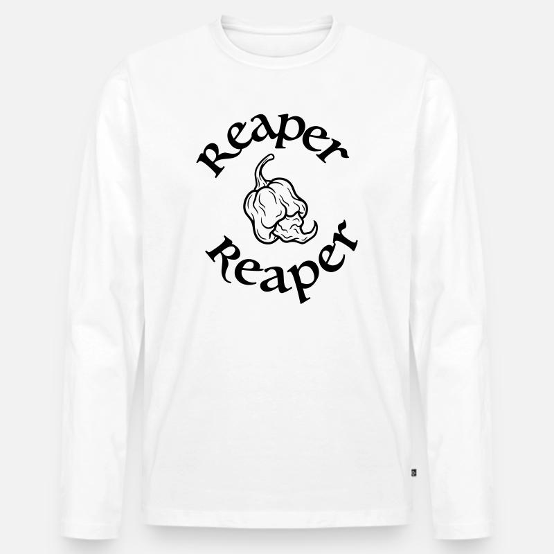 Carolina Reaper - Männer Premium Bio Langarmshirt - Weiß