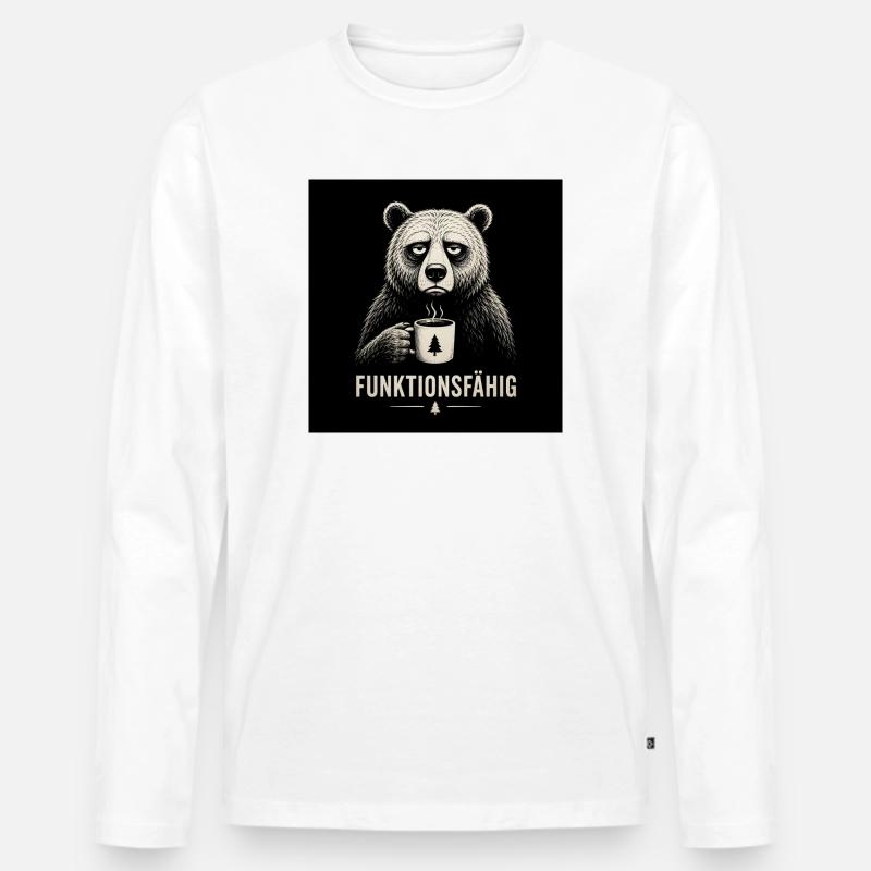 Bär FUNKTIONSFÄHIG 1 - Männer Premium Bio Langarmshirt - Weiß