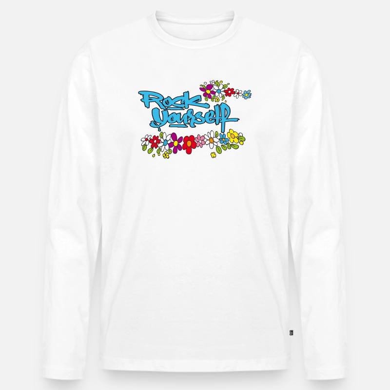 Rock Yourself  - Männer Premium Bio Langarmshirt - Weiß