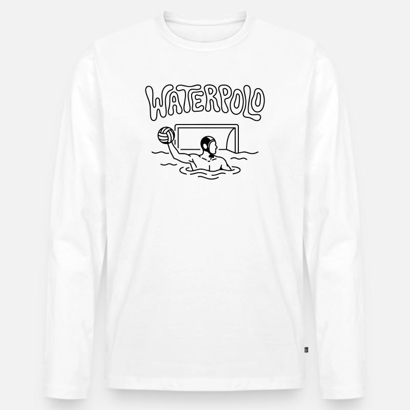 Wasserball - Männer Premium Bio Langarmshirt - Weiß