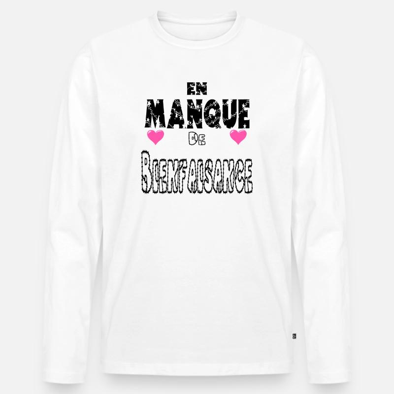 In Wohltätigkeitsnot - Männer Premium Bio Langarmshirt - Weiß