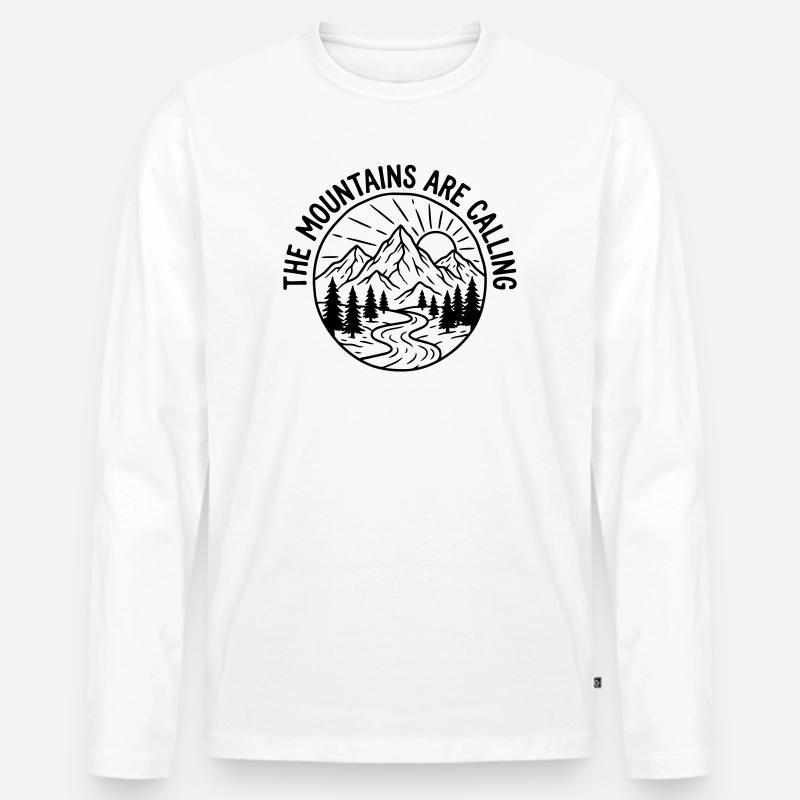 abspeichern - Männer Premium Bio Langarmshirt - Weiß