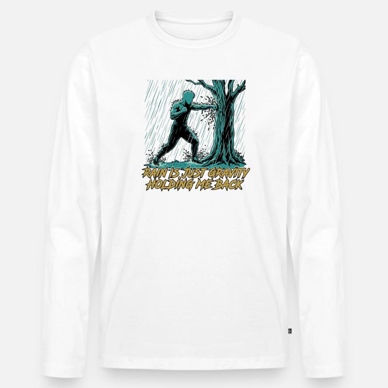 Kung Fu Kampfkunst - Männer Premium Bio Langarmshirt - Weiß