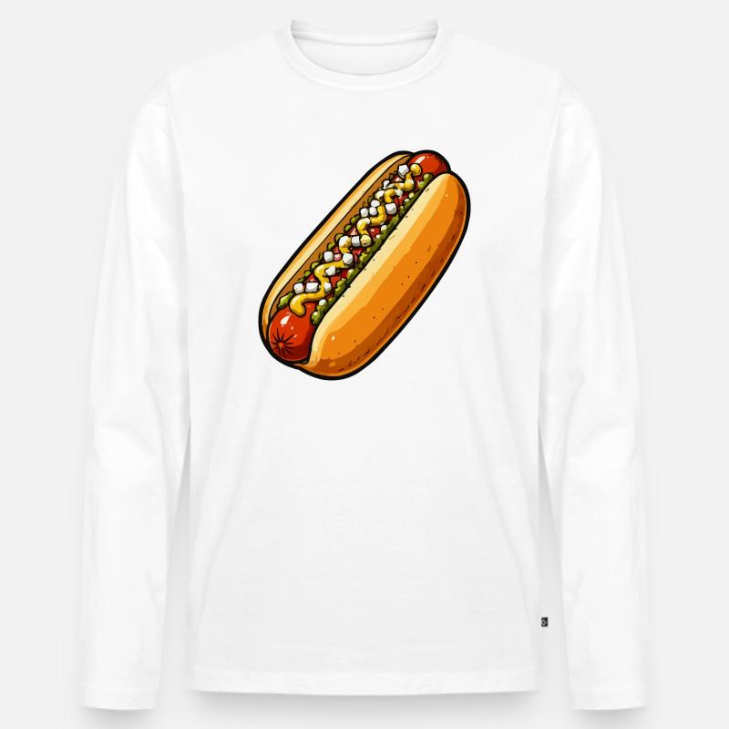 sandwich-1 - Männer Premium Bio Langarmshirt - Weiß